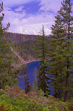 Blue waters of Crater Lake