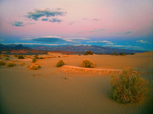 Death Valley Dunes at dusk