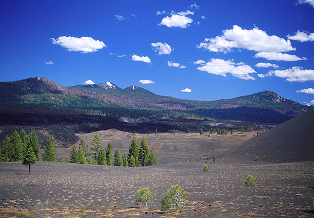 Ash-covered plain near Cinder Cone